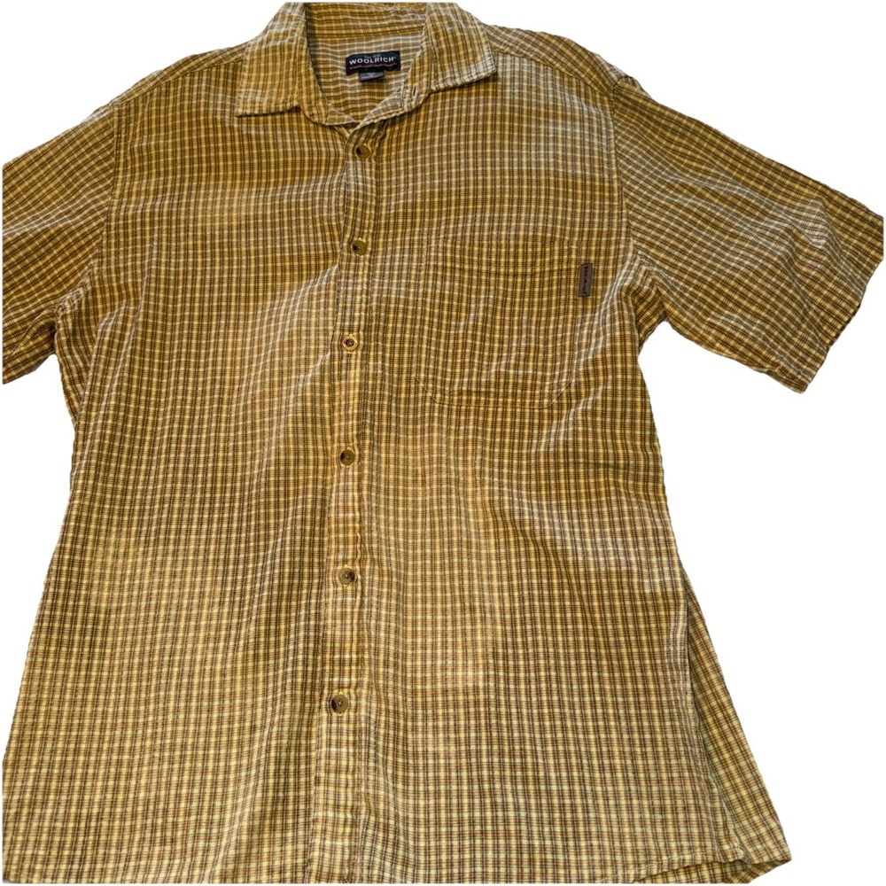 Woolrich Men's Short Sleeve Pocket Button Down Shirt Size M